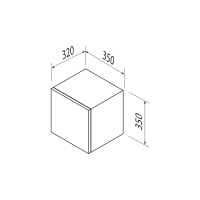 Sapho ESPACE skrinka 35x35x32cm, 1x dvierka, ľavá/pravá, biela lesk ESC730-3030