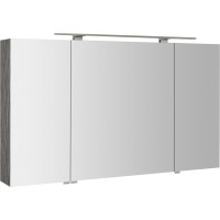 Sapho MIRRÓ galerka s LED osvetlením, 3x dvierka, 120x70x16cm, dub strieborný MC121-0011
