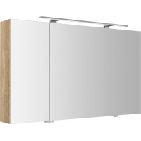 Sapho RIWA galerka s LED osvetlením, 3x dvierka, 121x70x17cm, dub alabama RIW120-0022