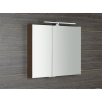 Sapho MIRRÓ galerka s LED osvetlením, 80x70x16cm, borovica rustik MC080-0016