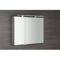 Sapho MIRRÓ galerka s LED osvetlením, 90x70x16cm, dub strieborný MC090-0011