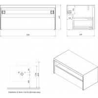 Sapho VIERA umývadlová skrinka 100x44x50cm, biela mat/dub Alabama VA100-2222