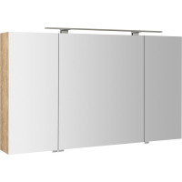 Sapho MIRRÓ galerka s LED osvetlením, 3x dvierka, 120x70x16cm, dub alabama MC121-0022