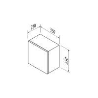 Sapho ESPACE skrinka 35x35x22cm, 1x dvierka, ľavá/pravá, dub alabama ESC830-2222
