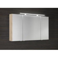 Sapho MIRRÓ galerka s LED osvetlením, 3x dvierka, 120x70x16cm, brest bardini MC121-0013