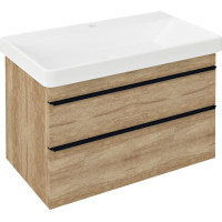 Sapho SITIA umývadlová skrinka 75, 6x50x44, 2cm, 2xzásuvka, dub alabama SI080-2222