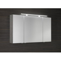 Sapho MIRRÓ galerka s LED osvetlením, 3x dvierka, 120x70x16cm, dub strieborný MC121-0011