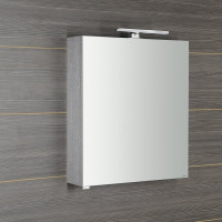Sapho RIWA galerka s LED osvetlením, 50x70x17cm, dub strieborný RIW050-0011