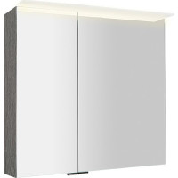 Sapho LINEX galerka s LED osvetlením, 80x70x15cm, dub strieborný LX080-0011