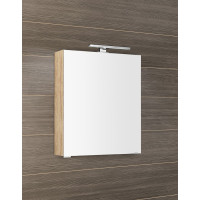 Sapho MIRRÓ galerka s LED osvetlením, 60x70x16cm, ľavá/pravá, dub alabama MC060-0022