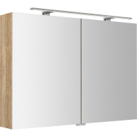 Sapho RIWA galerka s LED osvetlením, 101x70x17cm, dub alabama RIW100-0022
