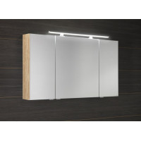Sapho MIRRÓ galerka s LED osvetlením, 3x dvierka, 120x70x16cm, dub alabama MC121-0022