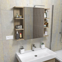Sapho RIWA galerka s LED osvetlením, 60x70x17cm, borovica rustik RIW060-0016