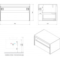 Sapho VIERA umývadlová skrinka 80x44x50cm, biela mat/dub Alabama VA080-2222