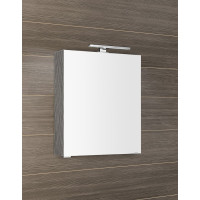 Sapho MIRRÓ galerka s LED osvetlením, 60x70x16cm, ľavá/pravá, dub strieborný MC060-0011