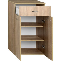 Aqualine ZOJA/KERAMIA FRESH skrinka spodná so zásuvkou 50x78x29cm, dub platin 50315