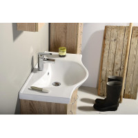 Aqualine KERAMIA FRESH umývadlová skrinka 74, 5x74x34, 7cm, dub platin 50083