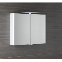 Sapho LUCIE galerka s LED osvetlením, 86x70x17cm, biela LU085-0030