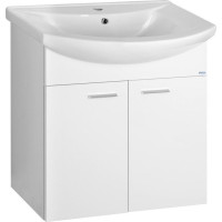Aqualine ZOJA umývadlová skrinka 61, 5x74x32cm, biela, 2x dvierka 51063
