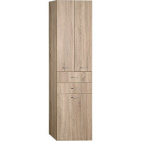 Aqualine ZOJA/KERAMIA FRESH skrinka vysoká s košom 50x184x29cm, dub platin 51295
