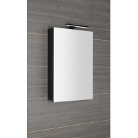 Sapho GRETA galerka s LED osvetlením, 50x70x14cm, čierna mat GR055-0035
