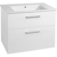 Aqualine VEGA umývadlová skrinka 82x67, 6x43, 6cm, 2xzásuvka, biela VG083