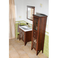 Sapho CROSS umývadlová skrinka 55x81x43cm, mahagón CR060