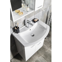 Aqualine ZOJA umývadlová skrinka 61, 5x74x32cm, 2x dvierka, 1x zásuvka, biela 51065A