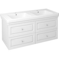 Sapho VIOLETA dvojumývadlová skrinka 116x52x49cm, biela pololesk VI125-3131