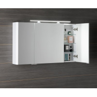 Sapho LUCIE galerka s LED osvetlením, 126x70x17cm, biela LU125-0030
