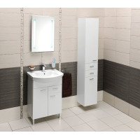 Aqualine ZOJA umývadlová skrinka 61, 5x74x32cm, 2x dvierka, 1x zásuvka, biela 51065A
