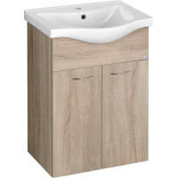 Aqualine KERAMIA FRESH umývadlová skrinka 51, 1x74x34cm, dub platin 50058