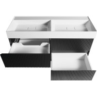 Sapho FILENA dvojumývadlová skrinka 118x51, 5x43cm, čierna mat strip FID1212BS