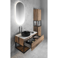 Sapho SKARA umývadlová skrinka 90x50x45cm, čierna mat/dub collingwood CG006-1919