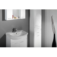 Aqualine ZOJA/KERAMIA FRESH skrinka vysoká s košom 35x184x29cm, biela 51230