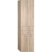 Aqualine ZOJA/KERAMIA FRESH skrinka vysoká so zásuvkami 50x184x29cm, dub platín 51296