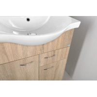 Aqualine KERAMIA FRESH umývadlová skrinka, 1 zásuvka, 60, 6x74x34cm, dub platín 50066