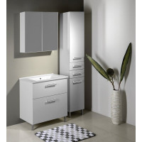 Aqualine VEGA umývadlová skrinka 62x72, 6x43, 6cm, 2x zásuvka, biela VG063