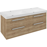 Sapho THEIA dvojumývadlová skrinka 116x50x44, 2cm, 4xzásuvka, dub alabama TH120-2222