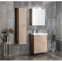 Aqualine ZOJA/KERAMIA FRESH skrinka vysoká 30x140x20cm, dub platín 51157