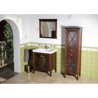 Sapho CROSS umývadlová skrinka 55x81x43cm, mahagón CR060