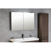 Sapho GRETA galerka s LED osvetlením, 101x70x14cm, čierna mat GR105-0035