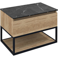 Sapho SKARA umývadlová skrinka 70x50x45cm, čierna mat/dub alabama CG005-2222