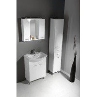 Aqualine ZOJA/KERAMIA FRESH skrinka vysoká s košom 35x184x29cm, biela 51230