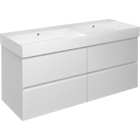 Sapho FILENA dvojumývadlová skrinka 118x51,5x43cm, biela mat FID1212W