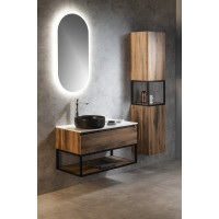 Sapho SKARA umývadlová skrinka 90x50x45cm, čierna mat/dub collingwood CG006-1919