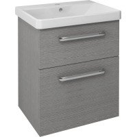 Sapho THEIA umývadlová skrinka 56, 4x70x44, 2cm, 2xzásuvka, dub strieborný TH060-1111