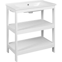 Aqualine ETIDE policová umývadlová skrinka 71, 5x85x44 cm, biela mat ET720