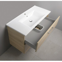 Aqualine VEGA umývadlová skrinka 97x60x43, 8cm, 2x zásuvka, dub platín VG903