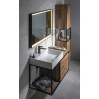 Sapho SKARA umývadlová skrinka 100x49, 5x46, 5cm, čierna mat/dub Collingwood CG004-1919